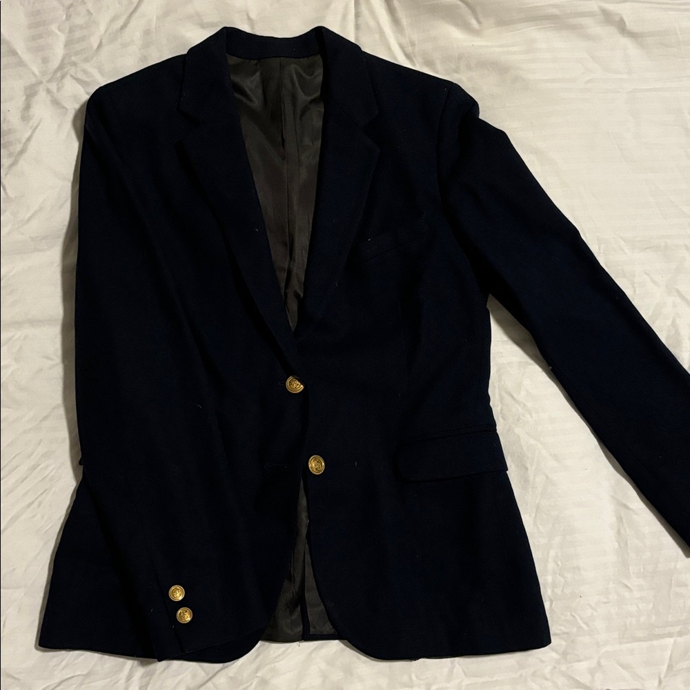 Classic Navy Blazer with Gold Buttons